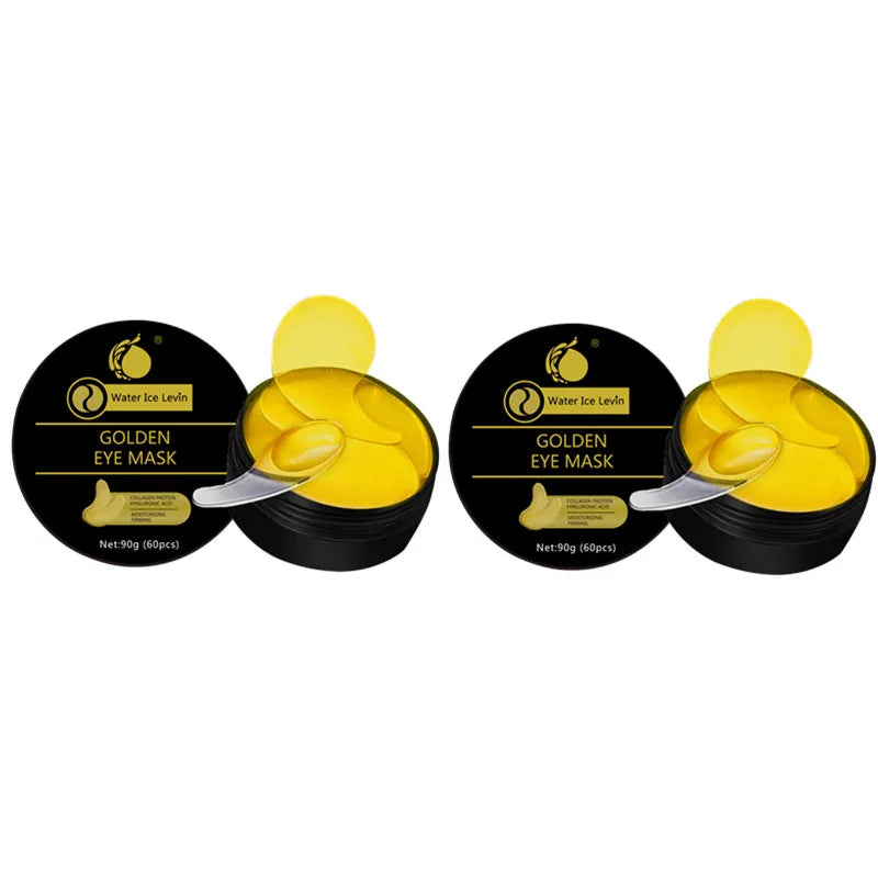 Golden Eye Mask Contains Collagen and Aloe Vera - Hypoallergenic Moisturizing Patch Suitable for All Skin Types, Increases Brightness and Elasticity, Reduces Dullness