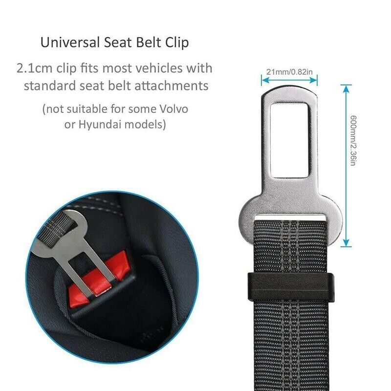 Adjustable Pet Car Seatbelt Safety Harness - 2 Pack