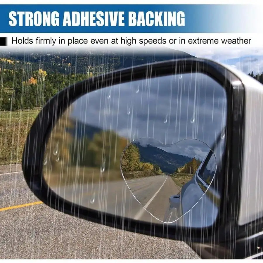 Heart Shaped Car Blind Spot Mirror Adjustable Frameless HD Convex Rearview Side Mirror Universal Removable Wide Angle Auxiliary
