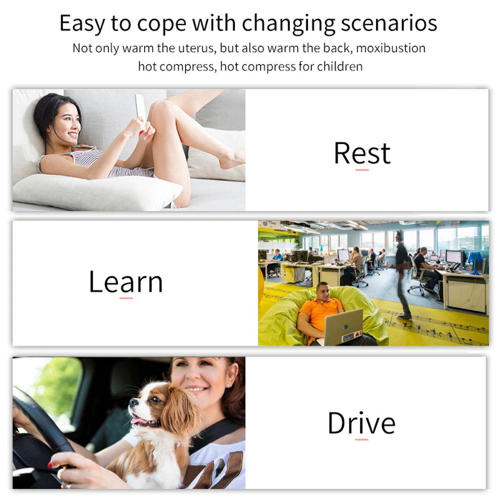 USB Heating Pad Belt for Menstrual Pain Relief & Cramps