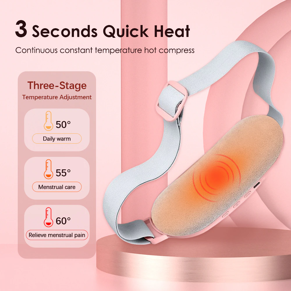 USB Heating Pad Belt for Menstrual Pain Relief & Cramps